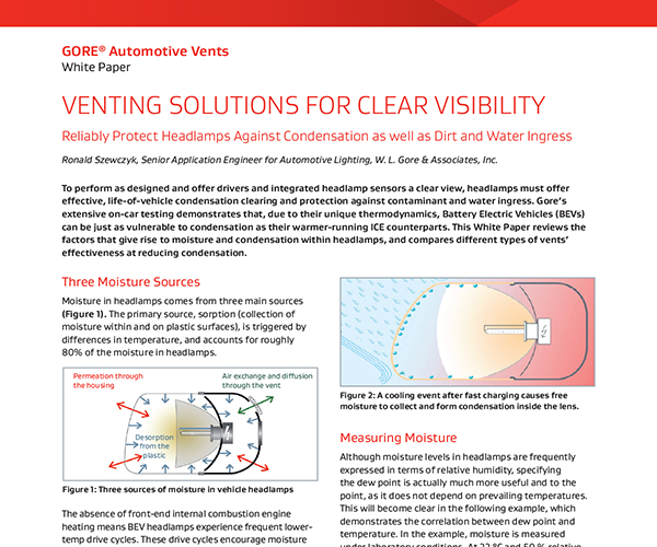 clear visibility white paper lighting automotive