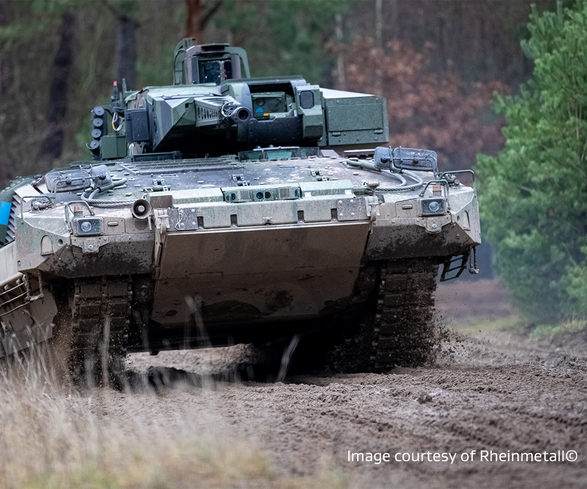 Military Tank with Gore’s Cable Protection Systems.