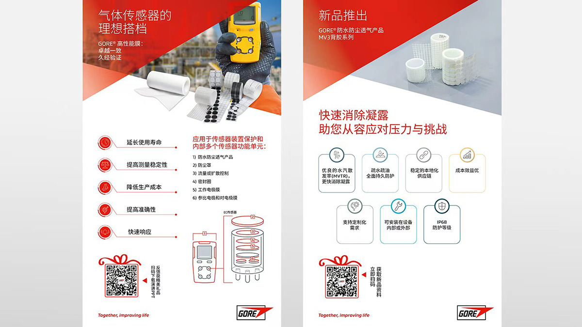 戈尔公司此次带来其面向气体与MEMS传感器的关键膜材料解决方案