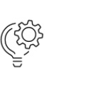 灯泡和齿轮图标，表示戈尔提供有关工艺的具体对策。