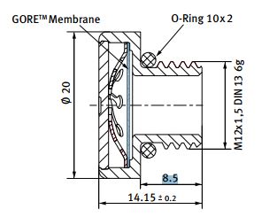 GORE PolyVent Stainless Steel - dimensions